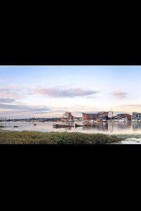 view overlooking poole harbour with light skies and glittery sea