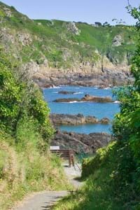 Moulin Huet Bay guernsey on a sunny day