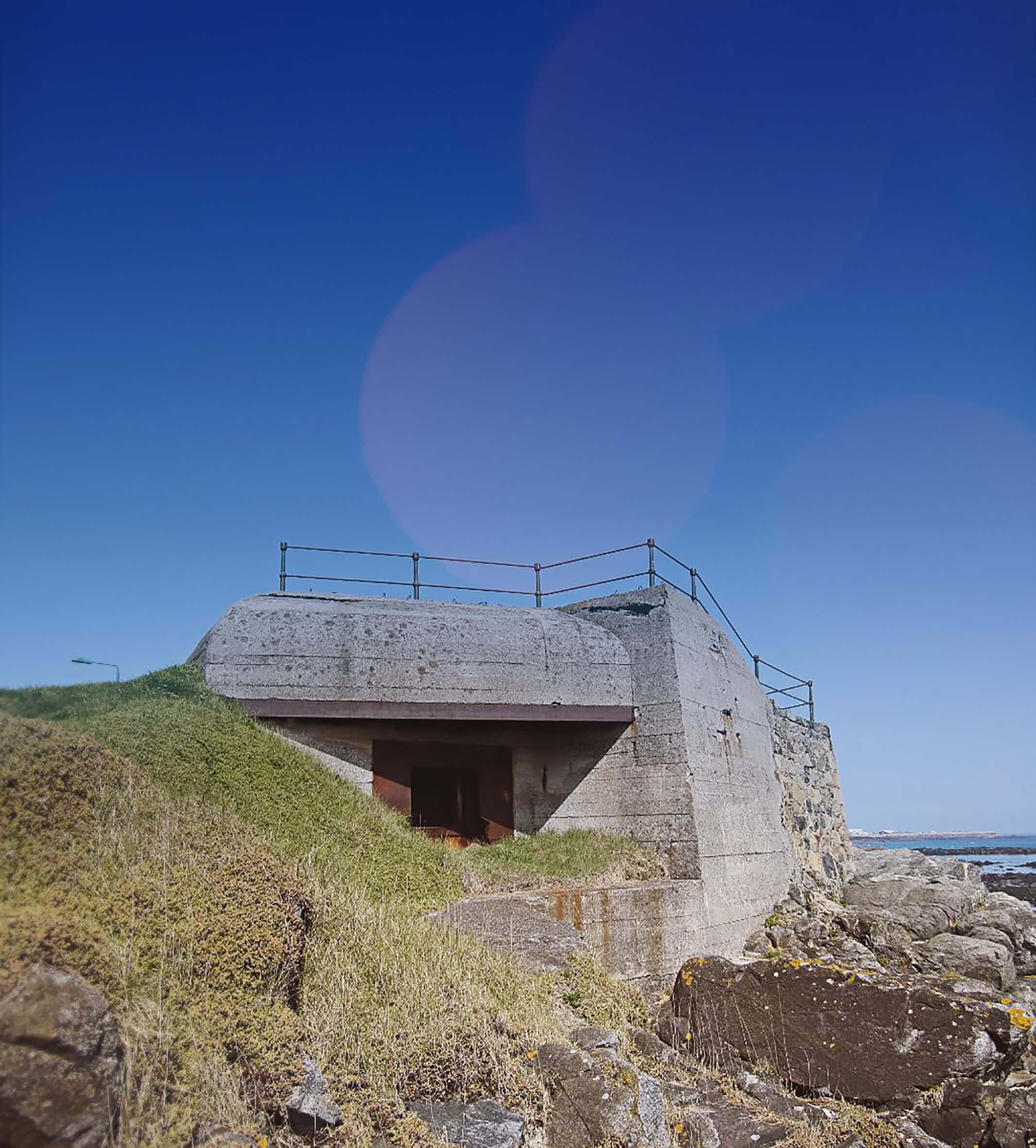 bunker hidden in hillside in guernsey channel islands